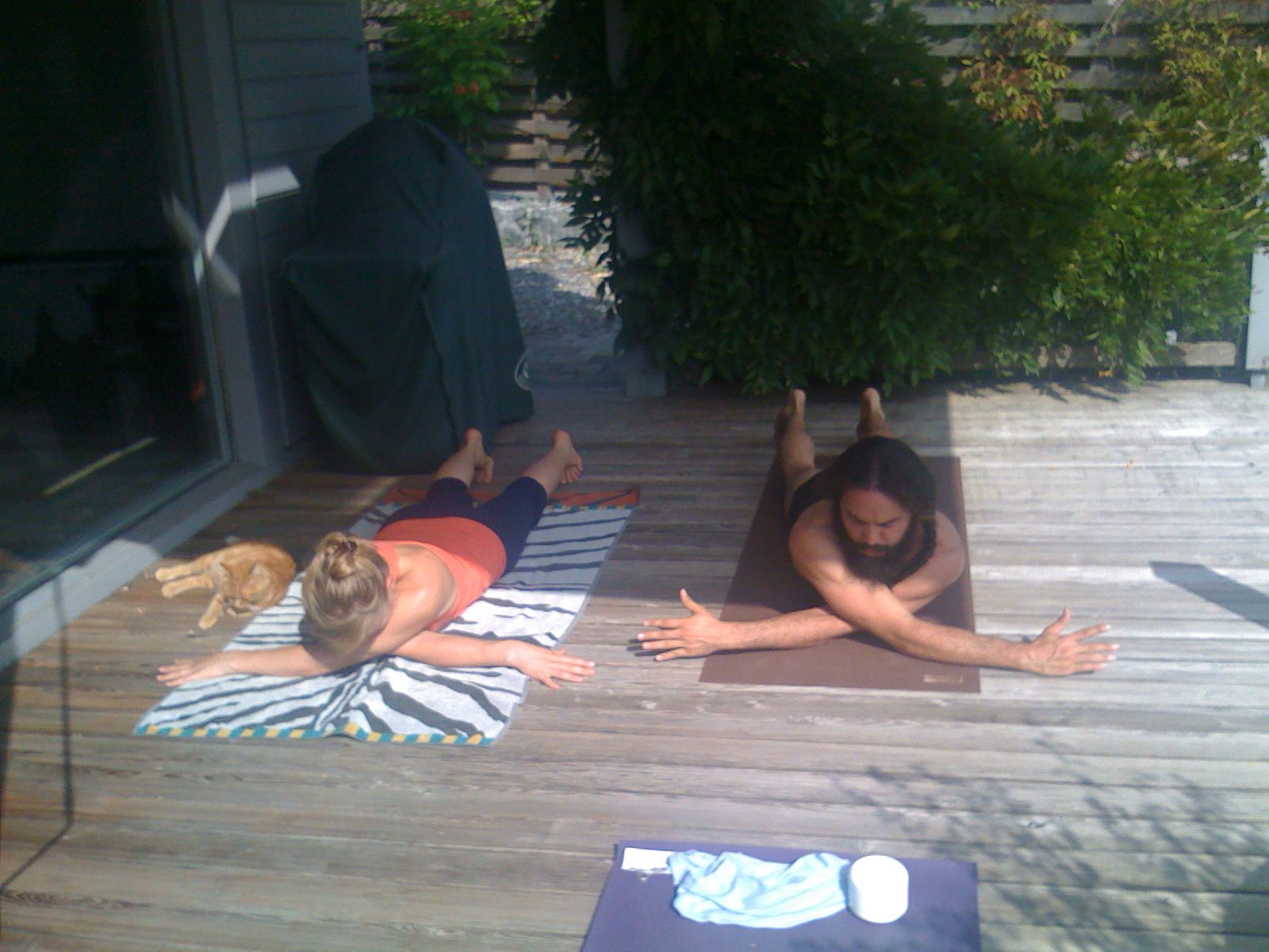 yoga at the deck